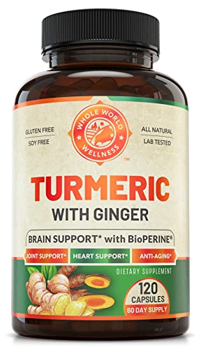 Organic Turmeric Curcumin with Ginger and Black Pepper for Max Absorption WHOLE WORLD WELLNESS uk supplements