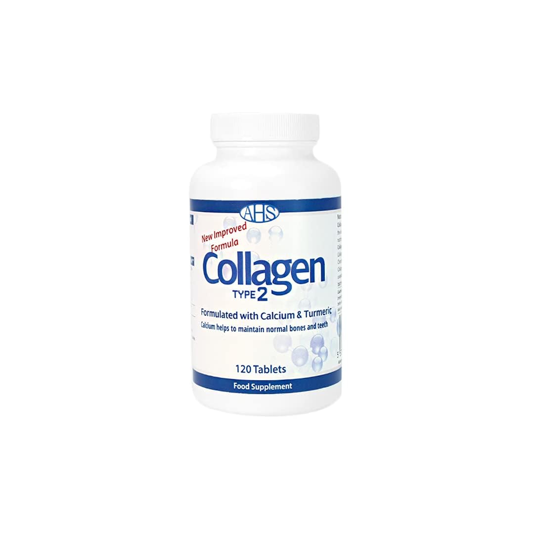 AHS Collagen Type 2 120 Tablets - 4500MG Per Day - Formulated with Calcium and Turmeric AHS uk supplements