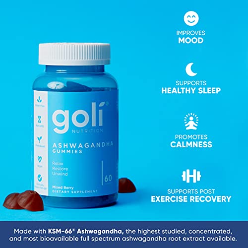 Goli Ashwagandha & Vitamin D Gummy 120 Count - Relax. Restore. Unwind Goli uk supplements
