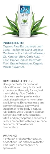 Aloe Cadabra Natural Water Based Personal Lube, Organic Lubricant for Her, Him & Couples, Unscented Aloe Cadabra uk supplements