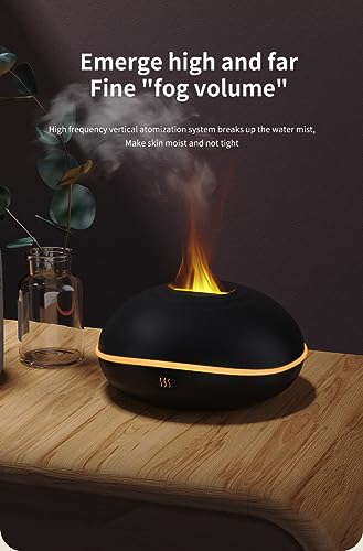 USB Oil Diffuser LED Flame Diffuser Humidifier Ultrasonic USB Flame Humidifier Essential Oil Generic uk supplements