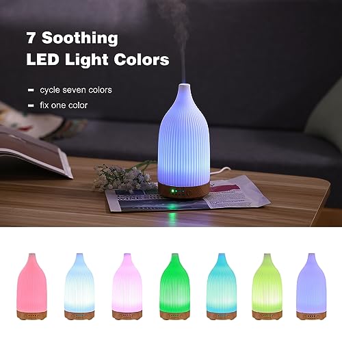 Coolego Ceramic Diffuser, 100ml Essential Oil Diffuser Ultrasonic Cool Mist Aromatherapy Diffuser Coolego uk supplements