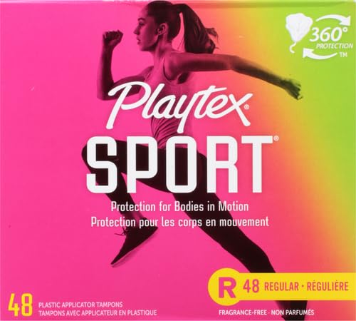 Playtex Sport Tampons, Regular Absorbency, Fragrance-Free - 48ct (Packaging May Vary) PLAYTEX uk supplements