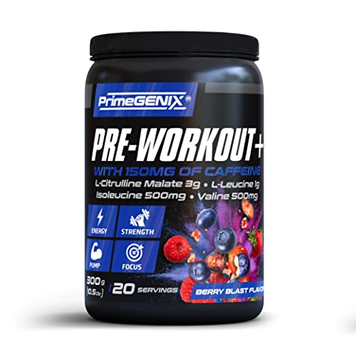 PrimeGENIX Pre-Workout+ Berry Blast Flavor | Max Performance | Boost Energy PrimeGENIX uk supplements