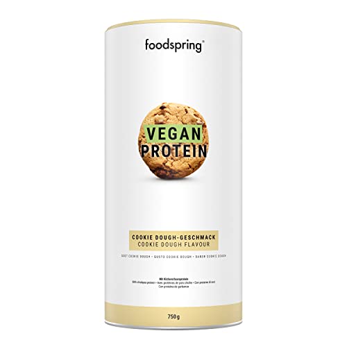 foodspring Vegan Protein Cookie Dough - 21g Protein per Shake to Build Muscle, B12, B6, folic Acid foodspring uk supplements