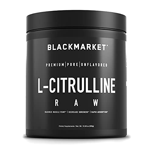 BlackMarket RAW L-Citrulline - Workout Powder Drink Mix for Men & Women, Improve Blood BlackMarket uk supplements