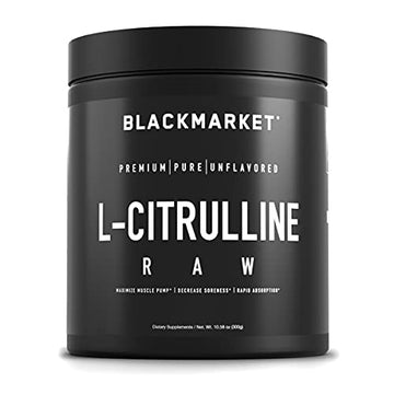 BlackMarket RAW L-Citrulline - Workout Powder Drink Mix for Men & Women, Improve Blood BlackMarket uk supplements