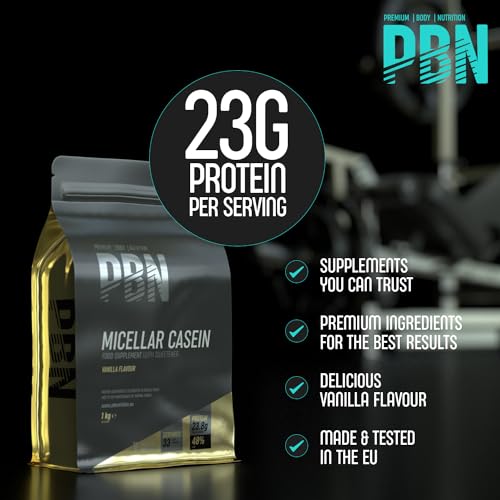 PBN - Premium Body Nutrition Micellar Casein Vanilla 1kg Pouch Premium Body Nutrition uk supplements
