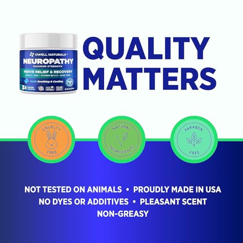 OWELL NATURALS Neuropathy Nerve Relief Cream - Maximum Strength Relief Cream for OWELL NATURALS uk supplements