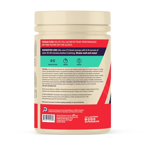 Podium Nutrition, Fuse Pre Workout Powder, Sour Watermelon, 30 Servings, Beta Alanine Podium Nutrition uk supplements