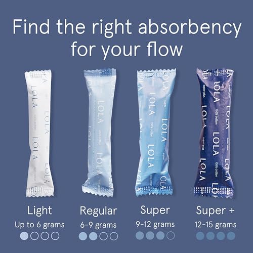 LOLA Organic Cotton Tampons, 8 Count - Tampons Regular, Period Feminine Hygiene Products LOLA uk supplements