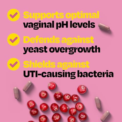 Cystex 3-in-1 Urinary Tract Probiotic for Women - Fast-Acting UTI & Yeast Infection Support with Prebiotics, Probiotics, & Cranberry - Supports Vaginal pH & Flora Balance - 30 Capsules Cystex uk supplements