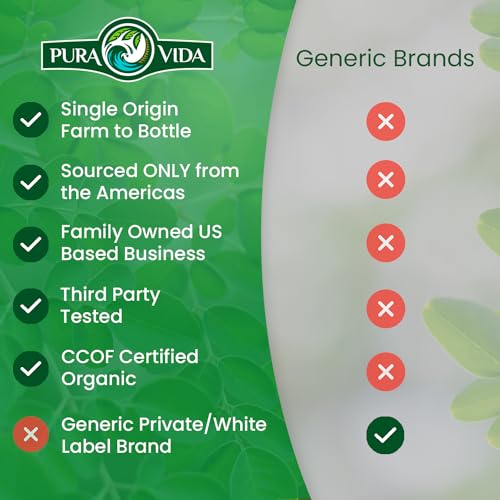 PURA VIDA MORINGA Moringa Powder Organic Single Origin - Premium 100% Leaf Powder PURA VIDA MORINGA uk supplements