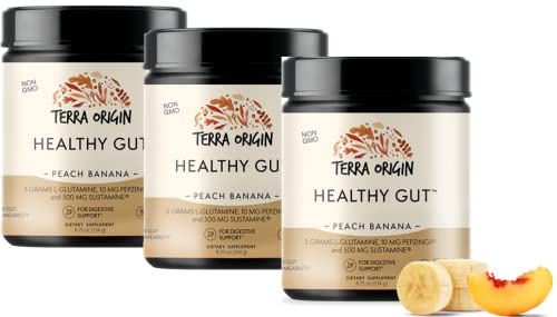 TERRA ORIGIN Healthy Gut Peach Banana | 3-Pack, 90 Servings (Three 30-Serving tubs) TERRA ORIGIN uk supplements