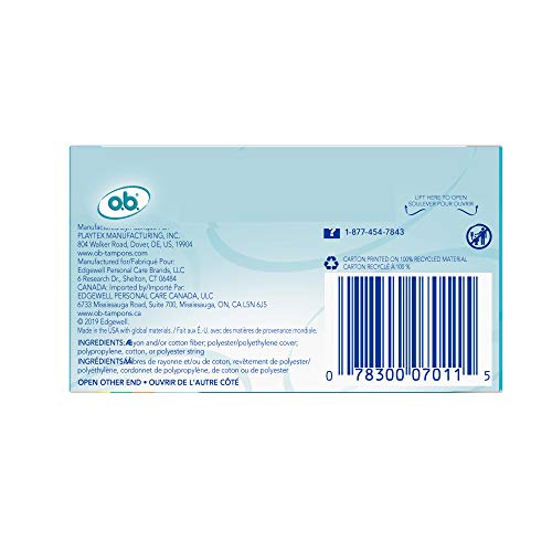 o.b. Tampons Multipack | Non-Applicator Tampon, Unscented | Regular/Super/Super Plus Tampons, 40ct o.b. uk supplements