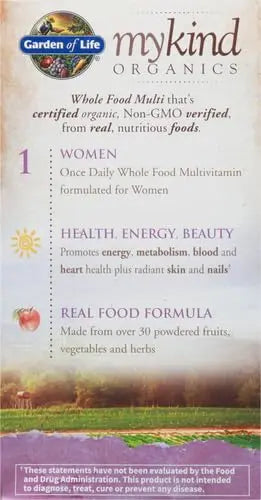 Garden of Life Organics Multivitamin for Women - Women's Once Daily Multi - Whole Food Multi with Iron,Biotin,Vegan Organic Womens Multivitamin Garden of Life uk supplements