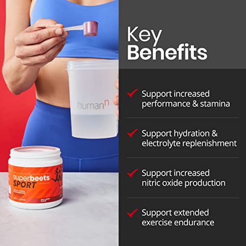 humanN SuperBeets Sport Pre Workout Powder – NSF Certified for Sport – Caffeine Free humanN uk supplements