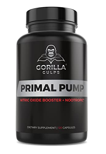 Gorilla Gulps - Primal Pump Nitric Oxide Supplement Nootropic 1500mg Nitrosigine L Gorilla Gulps uk supplements