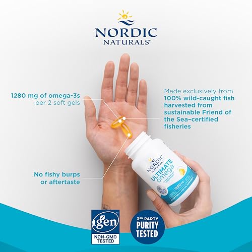 Nordic Naturals Ultimate Omega, Lemon Flavor - 60 Soft Gels - 1280 mg Omega-3 Nordic Naturals uk supplements