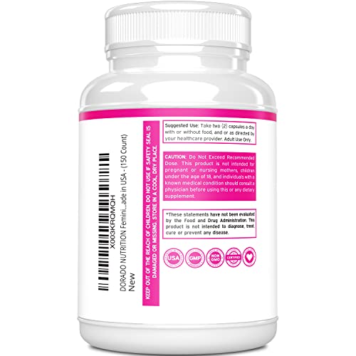 Vaginal Moisturizer & Vaginal Dryness Supplement (150 Capsules) Support Vaginal Wetness & Health DORADO NUTRITION uk supplements