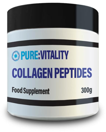 Pure Vitality : Bovine Collagen Peptides (300g) - 30 Servings - UK GMP Certified Manufacturer Pure Vitality uk supplements
