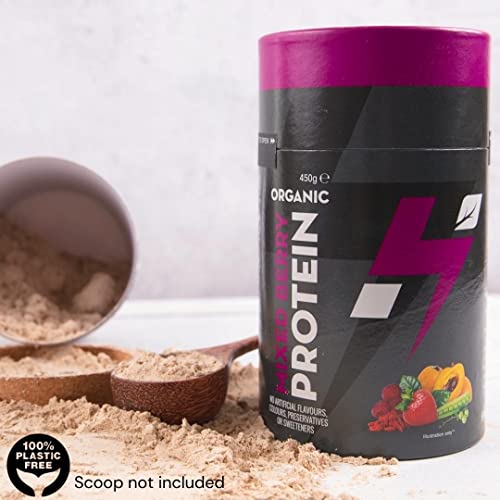 Hylife Nutrition - Organic Protein Powder - Mixed Berry Vegan Protein Powder (450g - 15 Servings) Hylife Nutrition uk supplements