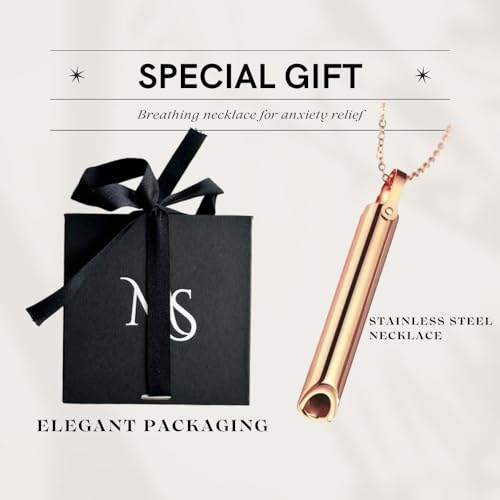 Mariscal Anxiety Breathing Necklace - Rose Gold Anti Anxiety Necklace Breathing for Women and Men Mariscal Store uk supplements