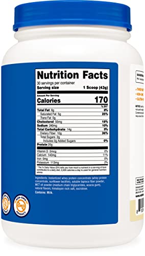 Nutricost Meal Replacement Shake Powder (Vanilla), 30 Servings - Protein, Non-GMO Nutricost uk supplements