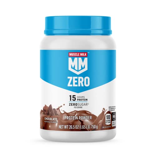 Muscle Milk ZERO, 100 Calorie Protein Powder, Chocolate, 15g Protein, 1.65 Pound Muscle Milk uk supplements