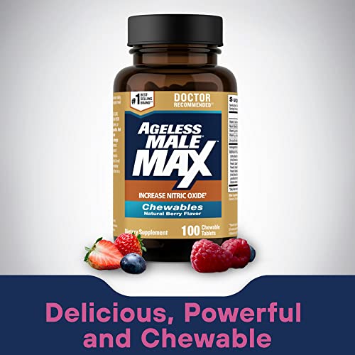 Ageless Male Max Chewable Nitric Oxide Booster Supplement for Men – High Potency New Vitality uk supplements