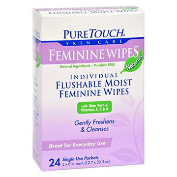 Puretouch Feminine Wipes Flushable - 24 Wipes PureTouch uk supplements