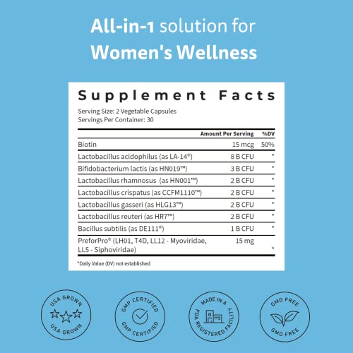 Happy v Dr. Formulated Vaginal Probiotics for Women, Clinically Proven Womens Probiotic Happy v uk supplements