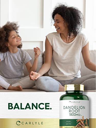 Carlyle Dandelion Root Capsules 1800mg | 300 Count | Non-GMO, Gluten Free Carlyle uk supplements