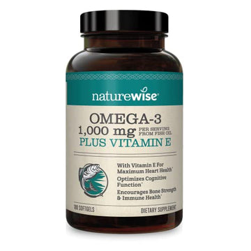NatureWise High-Potency 1000mg Omega 3 with 600mg EPA, 400mg DHA, & Vitamin E NatureWise uk supplements