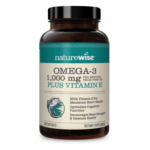 NatureWise High-Potency 1000mg Omega 3 with 600mg EPA, 400mg DHA, & Vitamin E NatureWise uk supplements