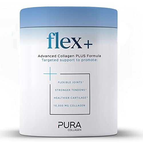 Pura Collagen Powdered Supplement Flex+, 10,000 mg Hydrolysed Peptides, Vitamin C & Manganese Pura Collagen uk supplements