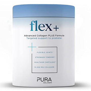 Pura Collagen Powdered Supplement Flex+, 10,000 mg Hydrolysed Peptides, Vitamin C & Manganese Pura Collagen uk supplements