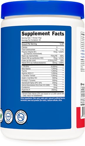 Nutricost Stim-Free Pre-Workout Powder Fruit Punch 30 Servings - Gluten Free, Non-GMO Nutricost uk supplements