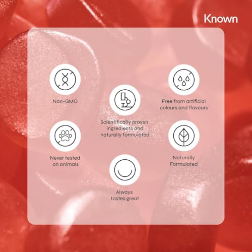 Marine Collagen Gummies by Known Nutrition with Vitamin C | 60 One-a-Day 500mg Hydrolysed Marine Collagen Gummies Known uk supplements
