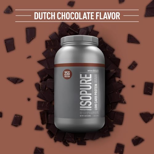 Isopure Dutch Chocolate Whey Isolate Protein Powder with Vitamin C & Zinc for Immune Isopure uk supplements