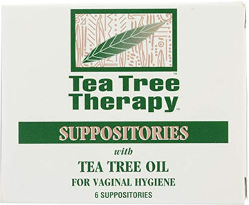 Tea Tree Therapy Vaginal Suppositories with Oil, 6 Count, White Tea Tree Therapy uk supplements