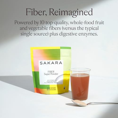 SAKARA Fiber Super Powder - Pineapple Flavor Prebiotic Fiber Powder, High Fiber SAKARA uk supplements