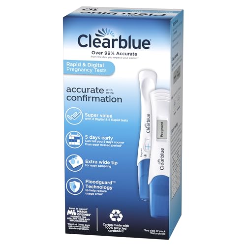 Clearblue Pregnancy Test Combo Pack, 10ct - Digital with Smart Countdown & Rapid Clearblue uk supplements