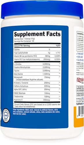 Nutricost Pre-C Pre-Workout Complex with Creatine (Peach Mango | 30 Servings) Powder Nutricost uk supplements