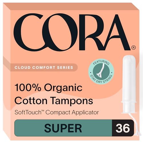 Cora Organic Applicator Tampons | Super Absorbency | 100% Organic Cotton, Unscented Cora uk supplements