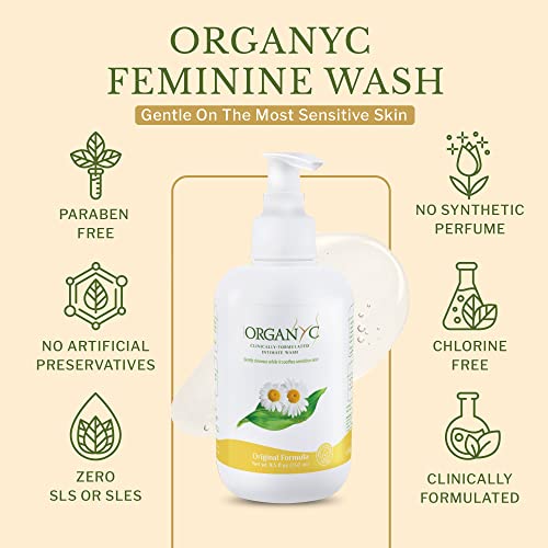 Organyc Feminine Intimate Wash for Sensitive Skin with Chamomile, Free from Chlorine, Parabens Organyc uk supplements