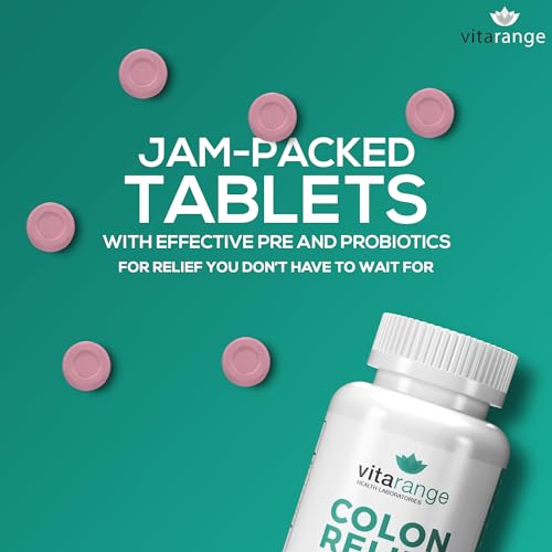 Colon Relief by VitaRange- Fast Constipation and Bloating Relief with Sunfiber Prebiotic Vita Range uk supplements