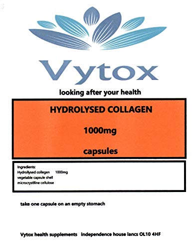HYDROLYSED Collagen (1000MG) 365 Capsules, by vytox, Vegetarian vytox uk supplements