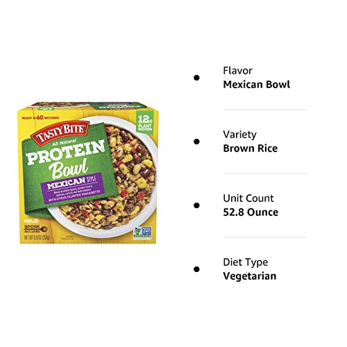 TASTY BITE Mexican Protein Bowl, 8.8 Ounce, Pack of 6, Ready to Eat, Microwaveable TASTY BITE uk supplements
