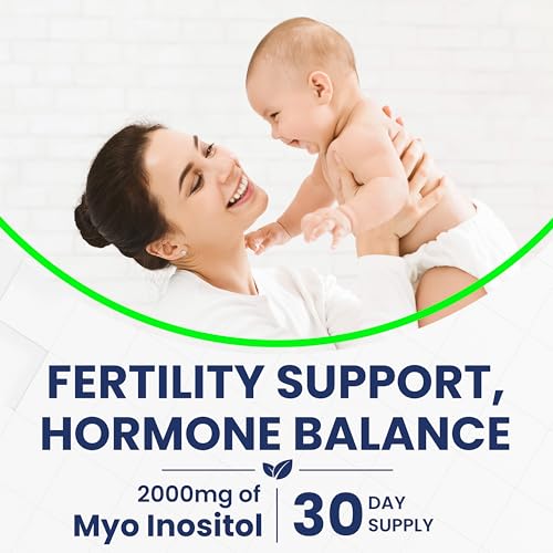 Inositol Supplement Myo-Inositol & D-Chiro Inositol 120 Capsules 2000mg 40:1 Ratio High Vita Miracle uk supplements